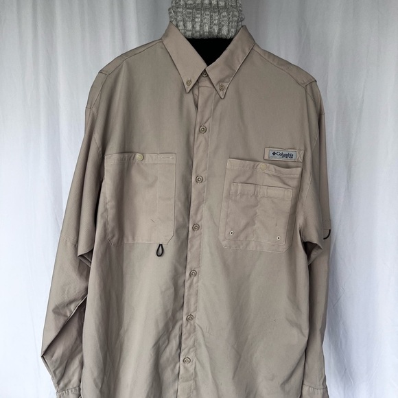 Columbia Tan Lightweight Casual Shirt - Picture 1 of 7